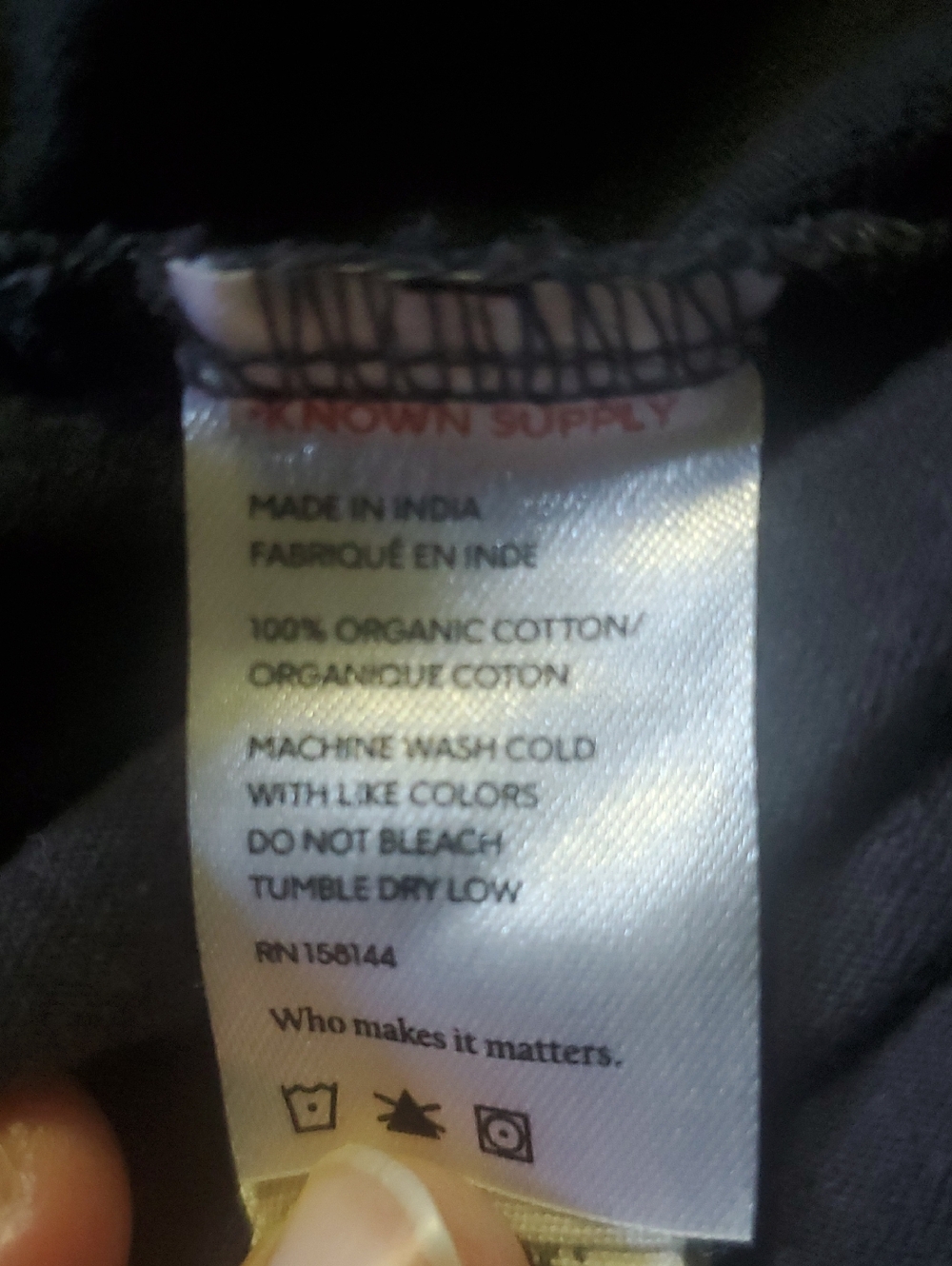 Known Supply 100% Organic Cotton Knit Black Pants Size L - Picture 6 of 6